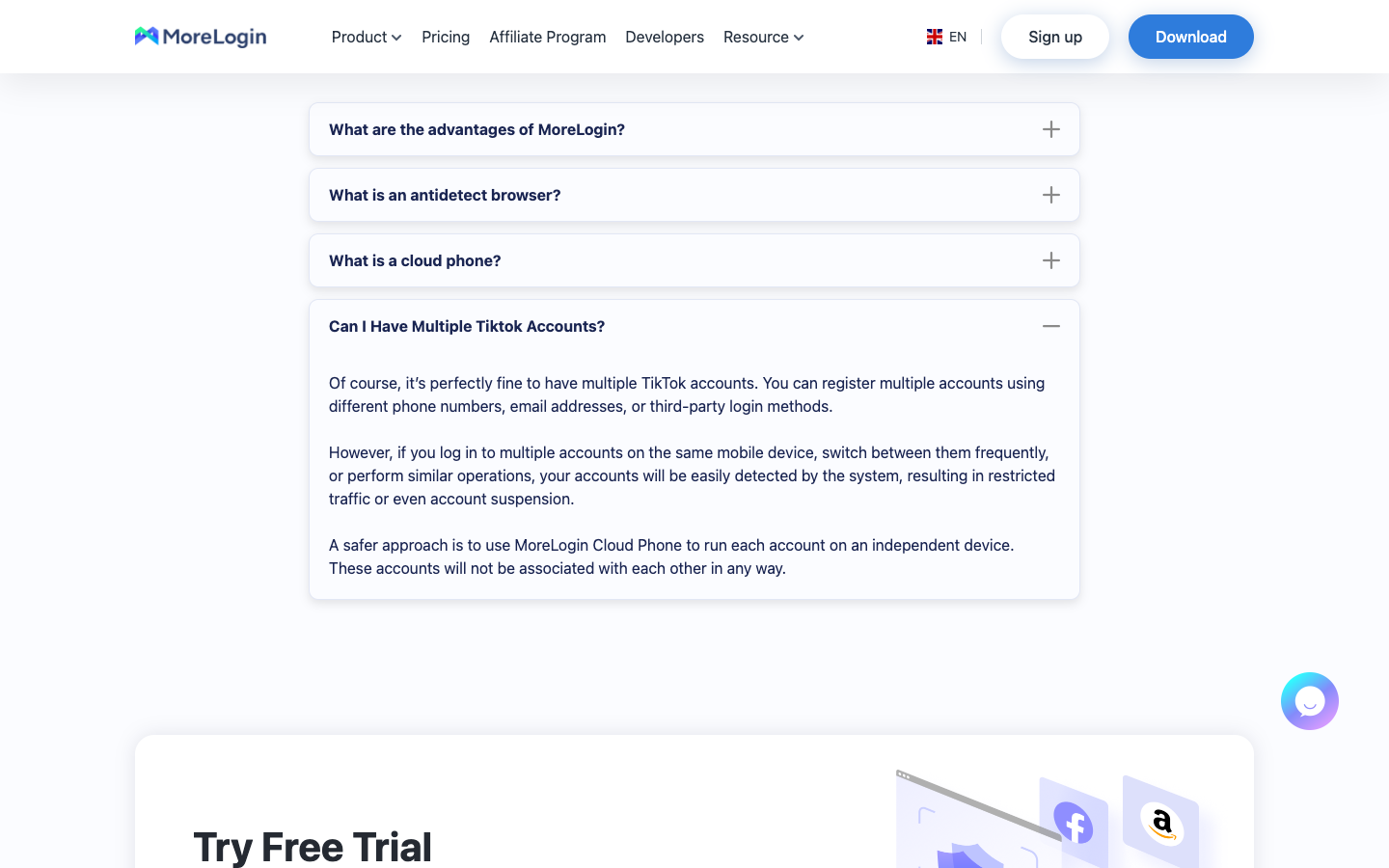 MoreLogin website MoreLogin website