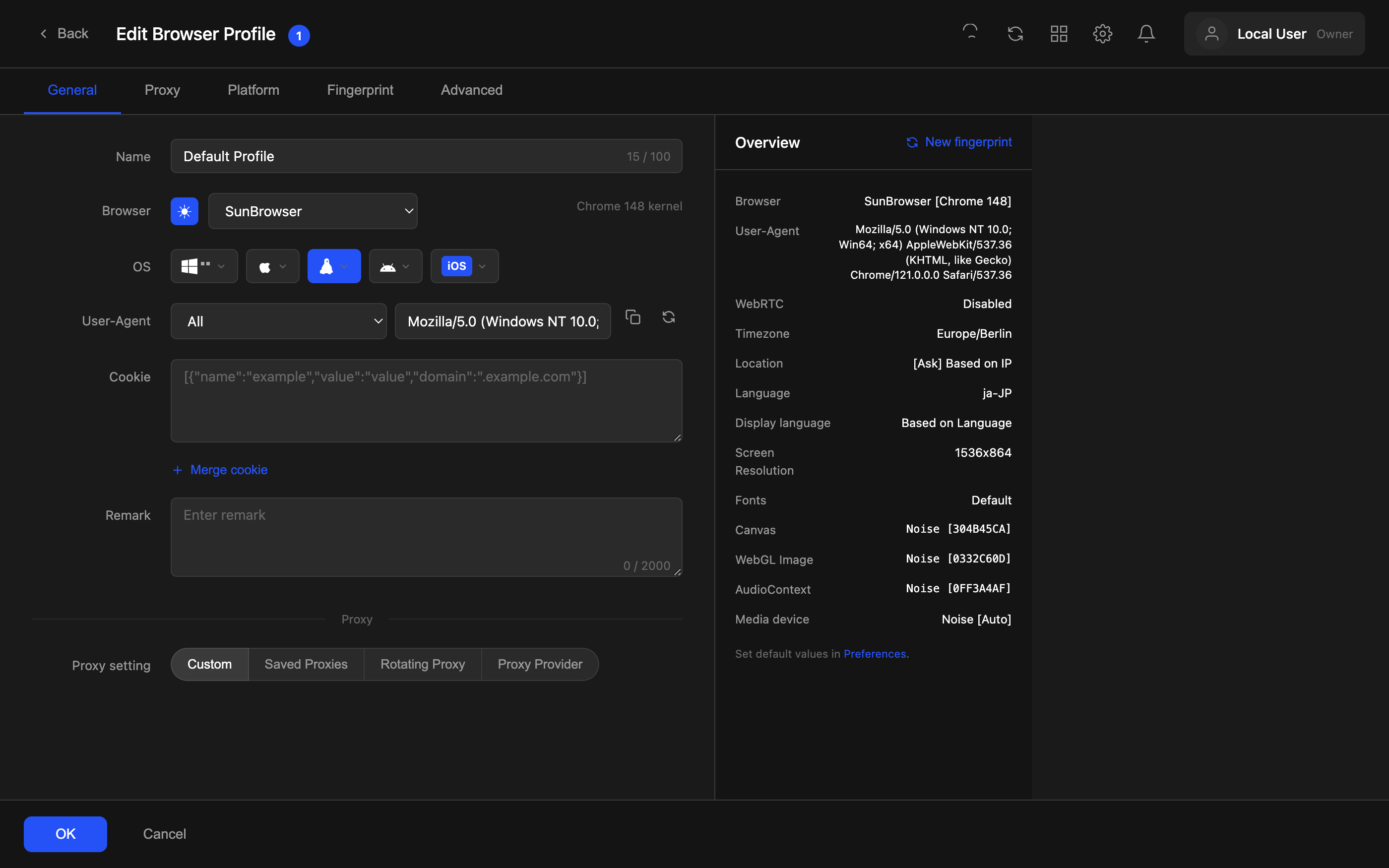 SafeLog profiles manager for YouTube channels